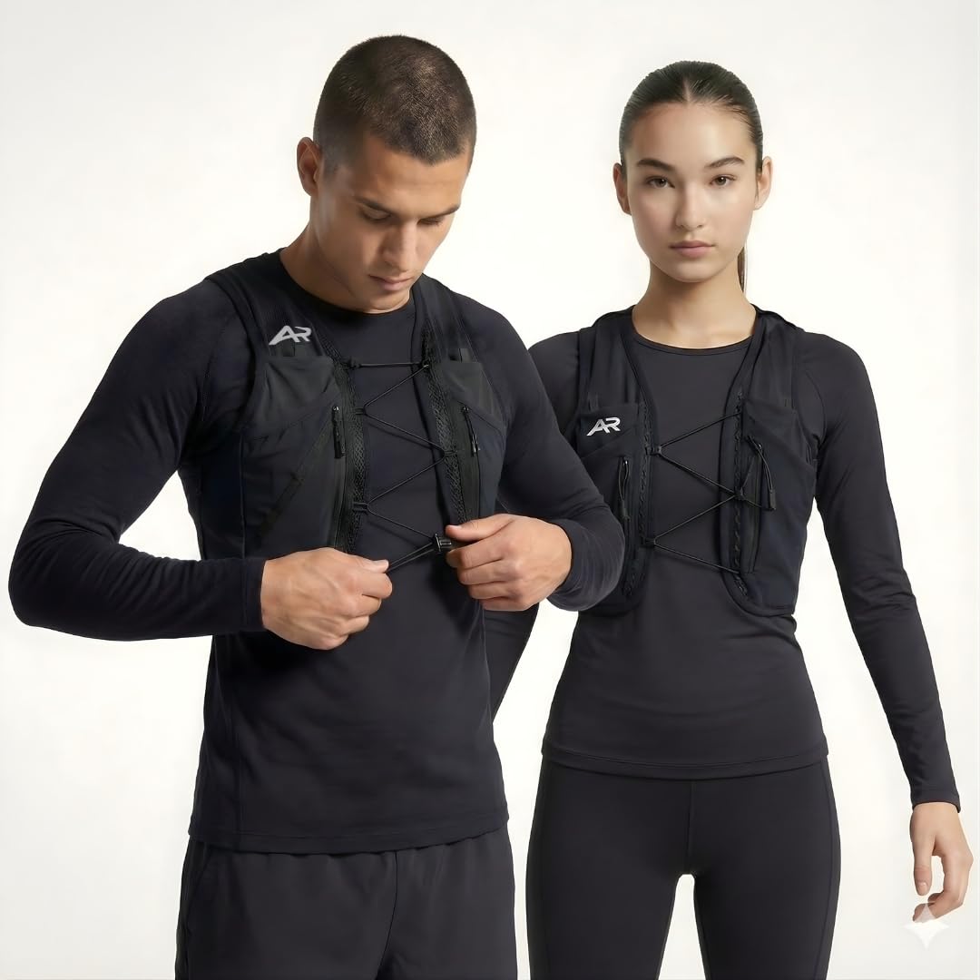 AeroRun™ Laufweste mit 500ml Trinkflasche & Alarm Licht (Größe XS-S)