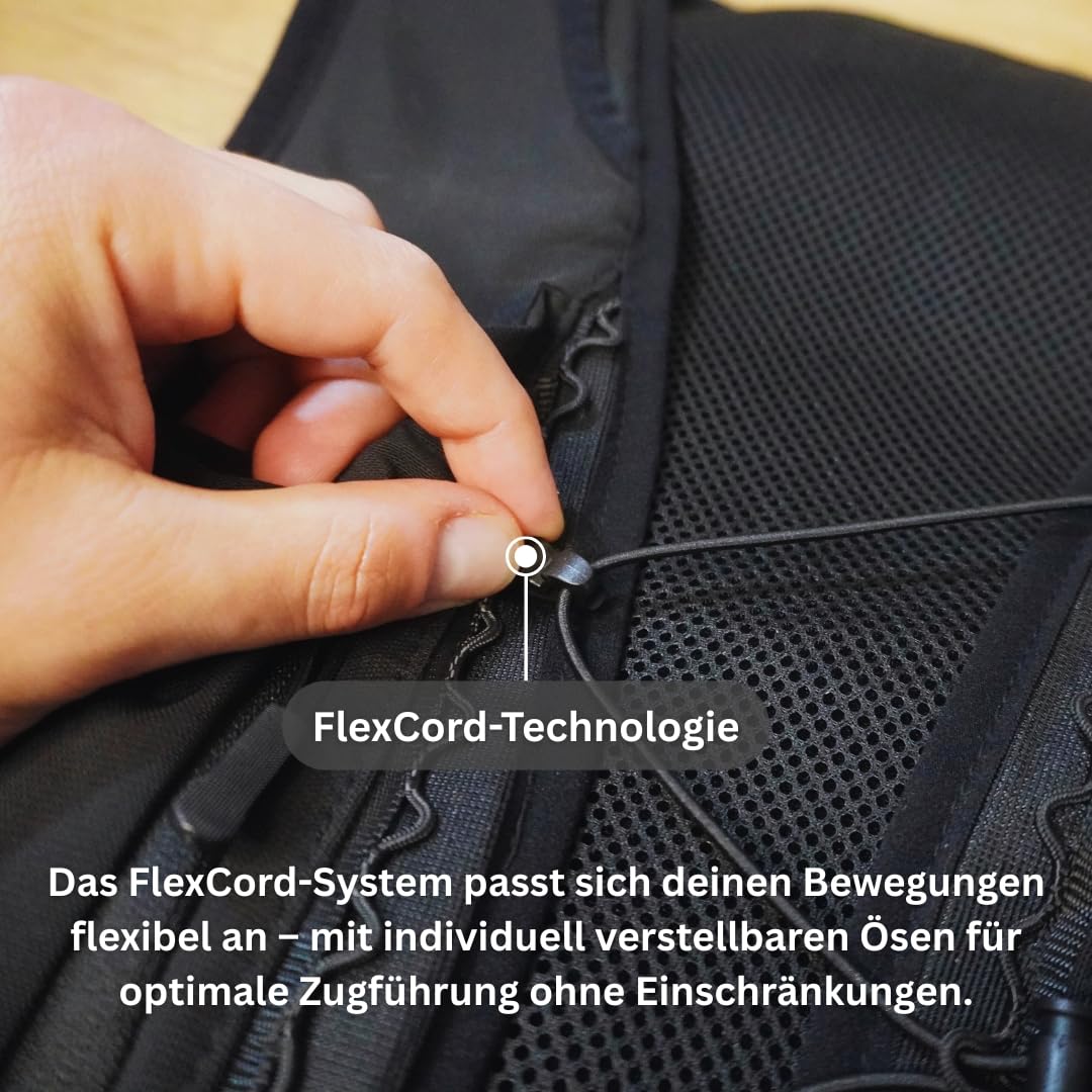 AeroRun™ Laufweste mit 500ml Trinkflasche & Alarm Licht (Größe XS-S)